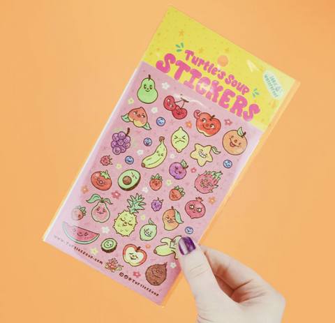 Cute Fruits Vinyl Sticker Sheet