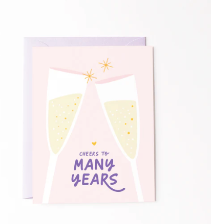 Cheers to Many Years wedding & anniversary card