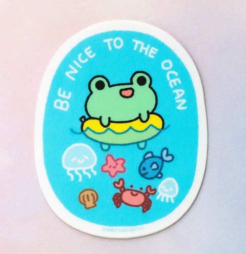 Be Nice To The Ocean Sticker