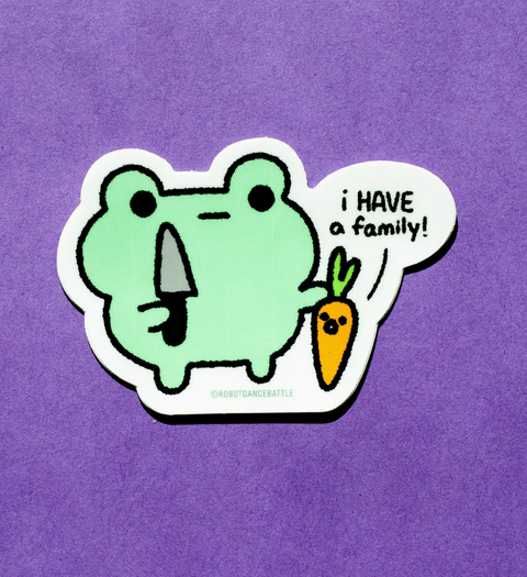 Froggy with Carrot Sticker