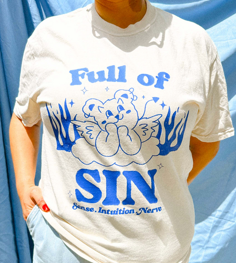 Full of Sin | Ivory T-Shirt