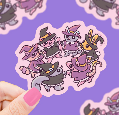 Witchy Critter Coven Vinyl Sticker