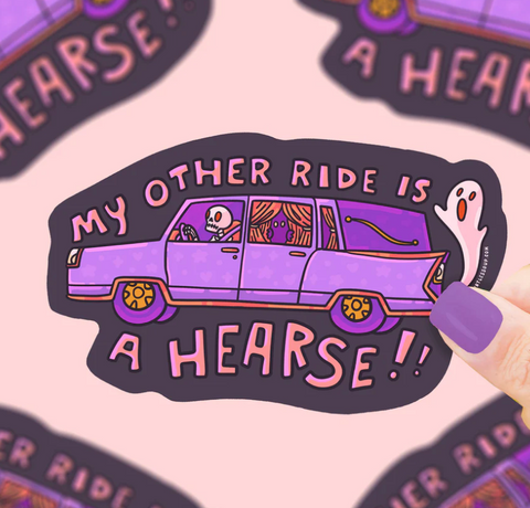 My Other Ride Is a Hearse Vinyl Sticker