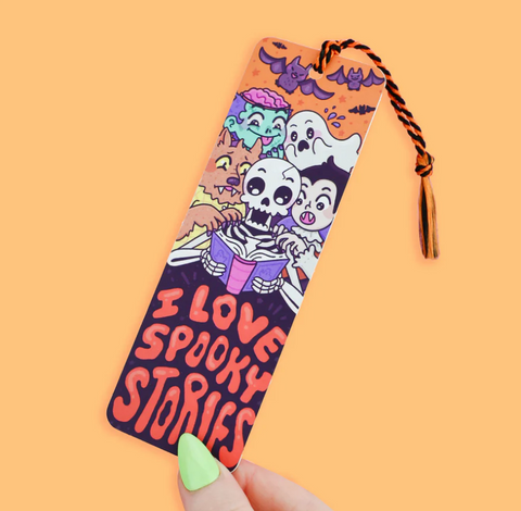 I Love Spooky Stories Bookmark with Tassel