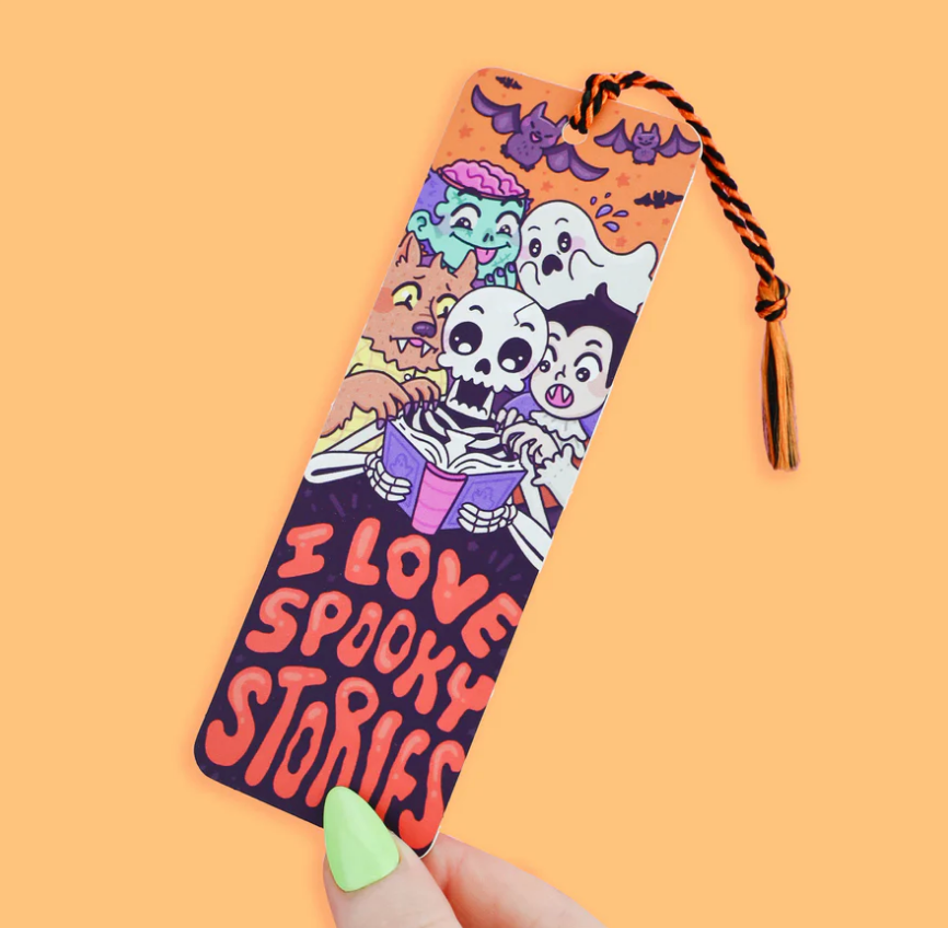 I Love Spooky Stories Bookmark with Tassel