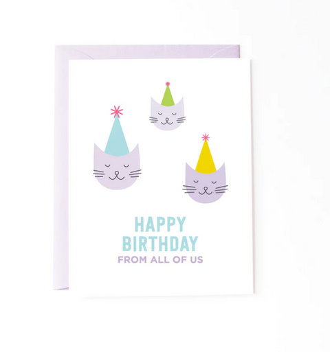 All of Us cat birthday card