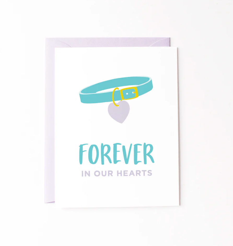 In Our Hearts pet sympathy card