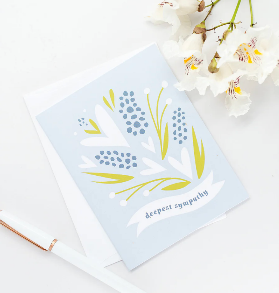 Deepest Sympathy floral greeting card