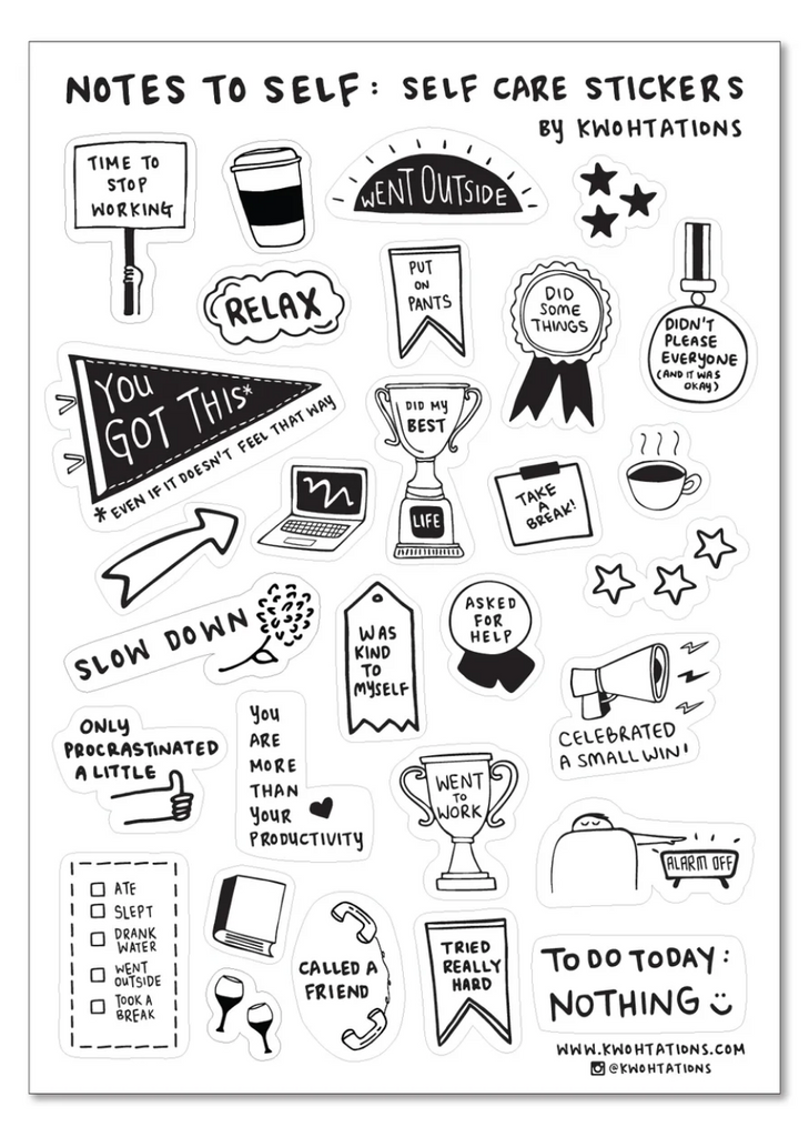 Self Care Sticker Sheet