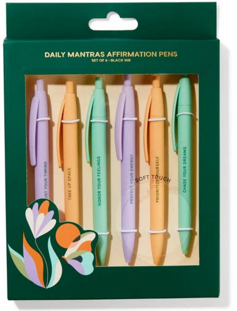 6ct Affirmation Soft Touch Pens