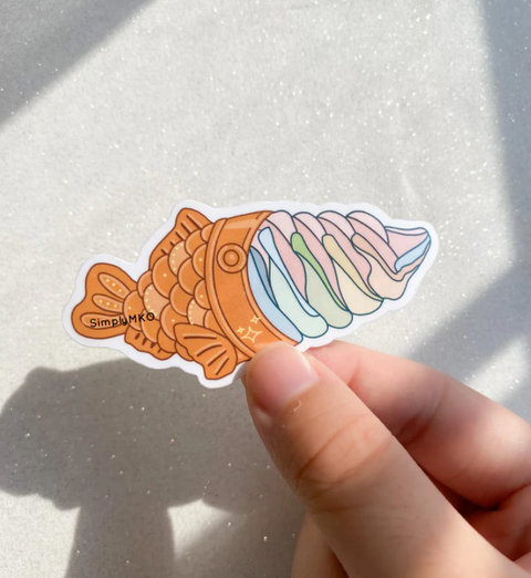 Taiyaki Ice Cream Vinyl Sticker