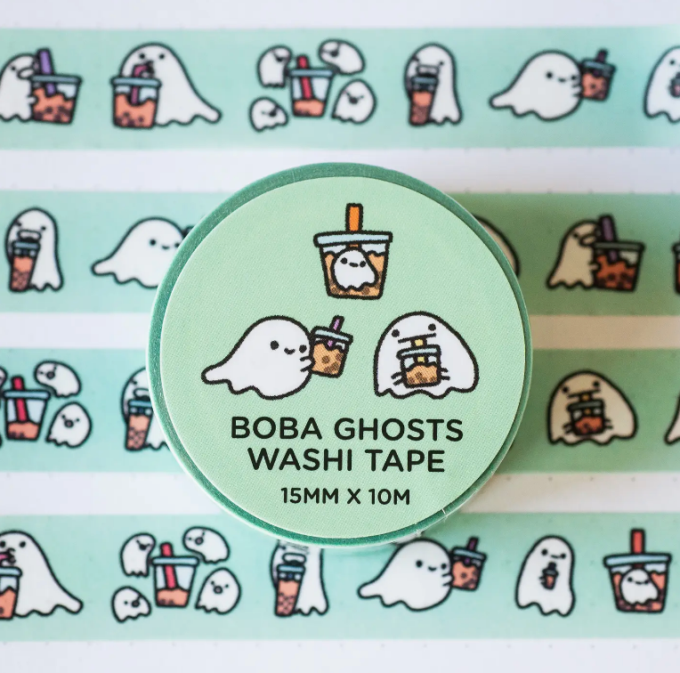 Boba Ghosts Washi Tape