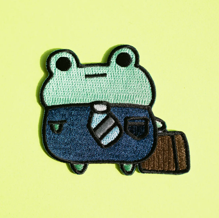 Bizness Frog Iron On Patch