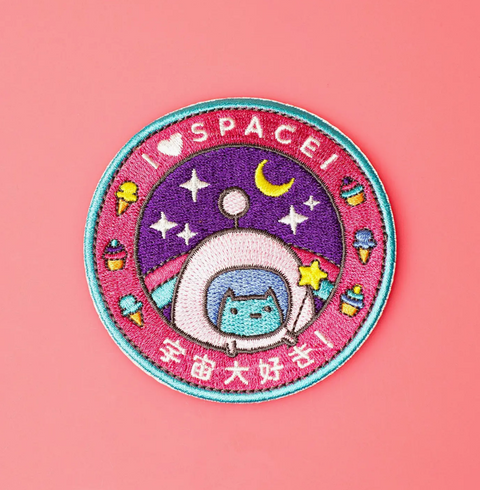 Commander Kitty Space Program Iron On Patch