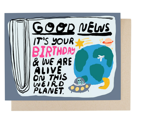 Good News Birthday Card