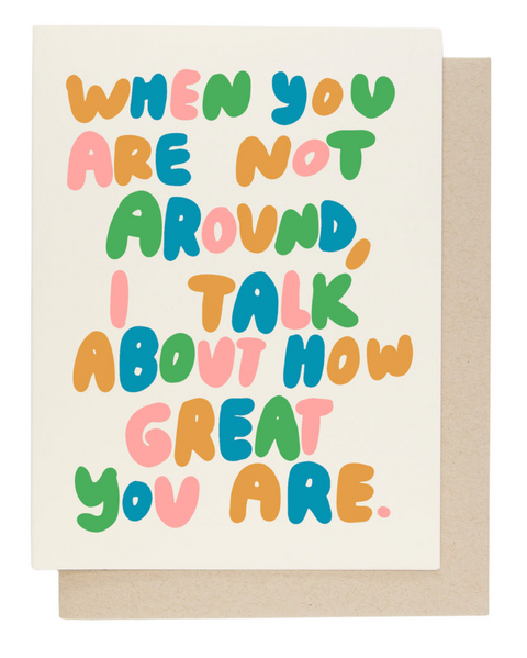 I Talk About You Card