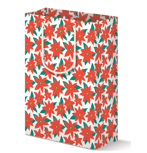 MODERN POINSETTIA GIFT BAG