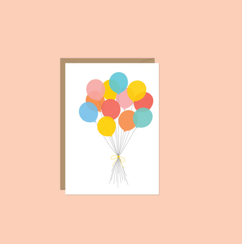 BIRTHDAY BALLOONS MINI ENCLOSURE CARD