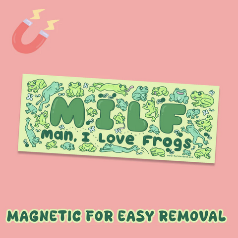 Man I Love Frogs Car Decal Vinyl Bumper Magnet