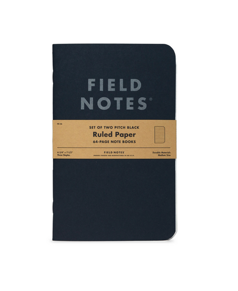 Pitch Black Notebook Dot-Graph 2-pack