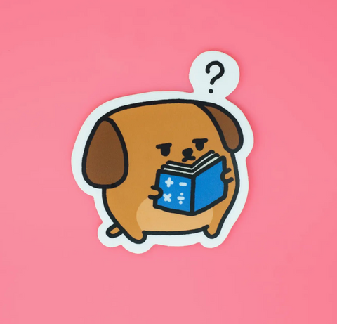 Mocha Doggo Sticker - Math Is Hard