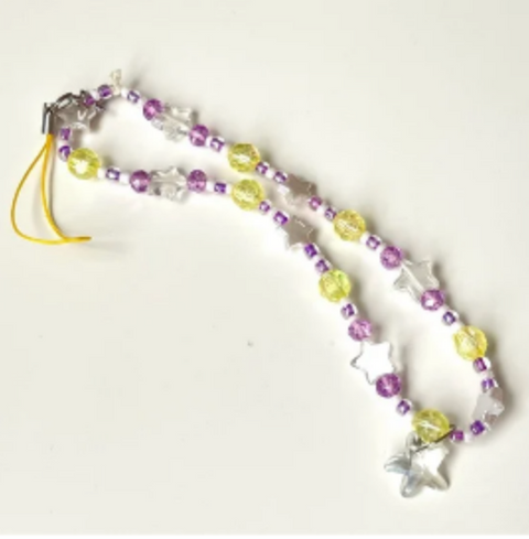 Fruit Beaded Phone Charm Strap - Stars