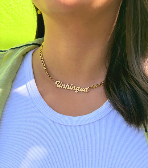 Unhinged Nameplate Necklace