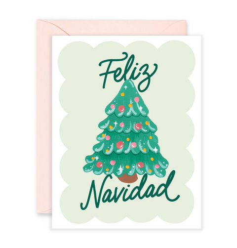 Feliz Navidad Tree Greeting Card