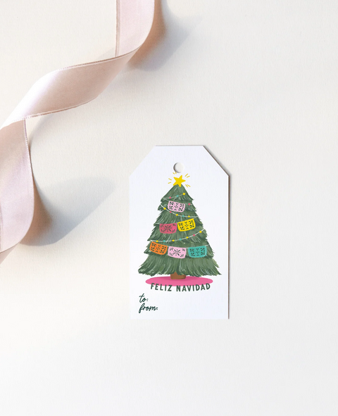 Papel Picado Navidad Gift Tag Set