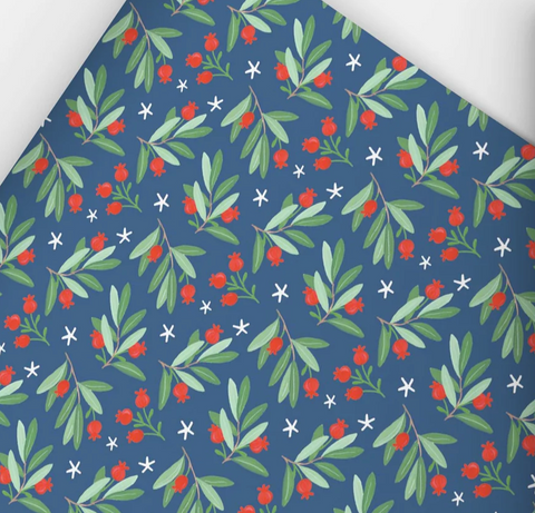 Pomegranate Holiday Gift Wrap - single sheet