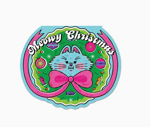 Meowy Christmas Wreath | Christmas Card