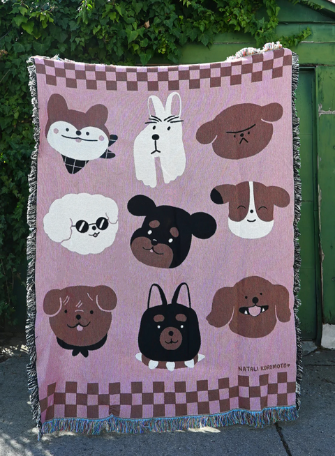 "DOGS" Throw blanket