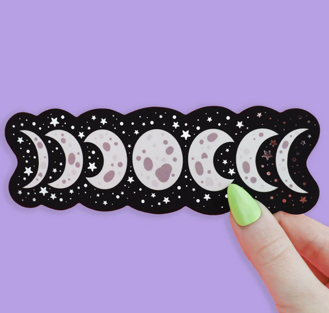 Moon Phase Foil Bookmark