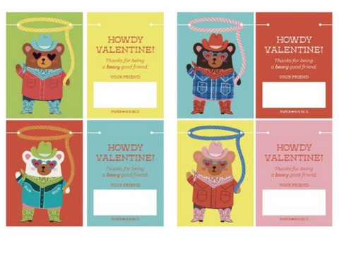 Cowbear Valentines Class Cards 28pk