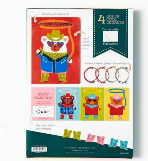 Cowbear Valentines Class Cards 28pk