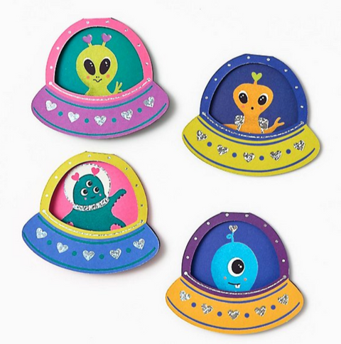 Alien Classroom Valentine Card Set