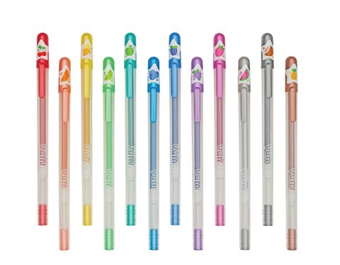 Yummy Yummy Scented Glitter Gel Pens - Set of 12