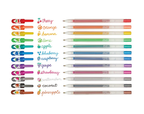 Yummy Yummy Scented Glitter Gel Pens - Set of 12