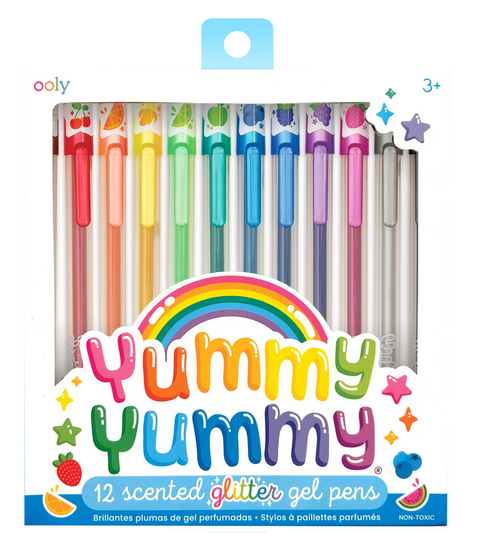 Yummy Yummy Scented Glitter Gel Pens - Set of 12