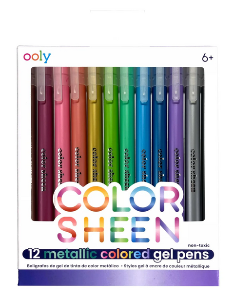 Color Sheen Metallic Colored Gel Pens - Set of 12