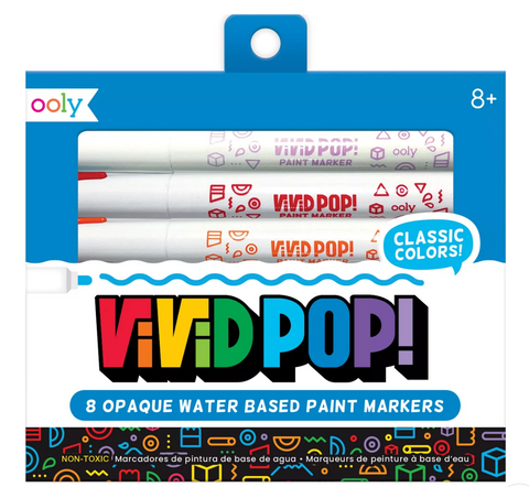 Vivid Pop! Water Based Paint Markers - Set of 8