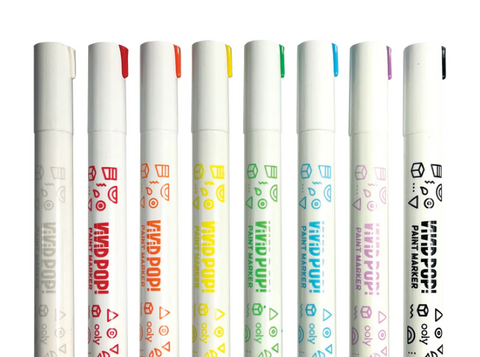 Vivid Pop! Water Based Paint Markers - Set of 8