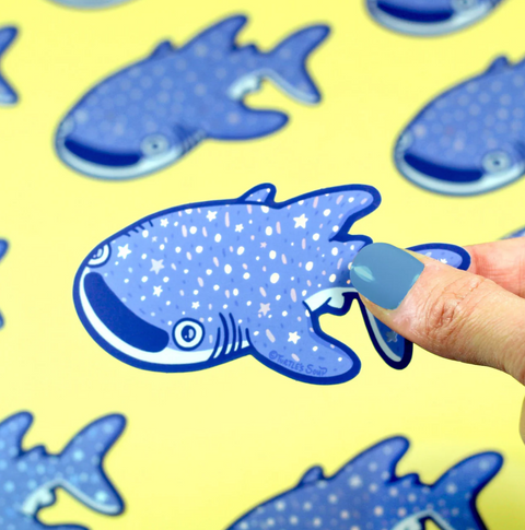 Whale Shark Metallic Vinyl Sticker