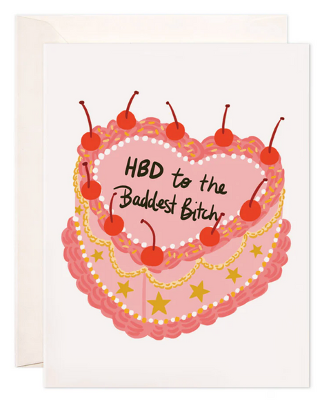 Baddest Vintage Cake Card