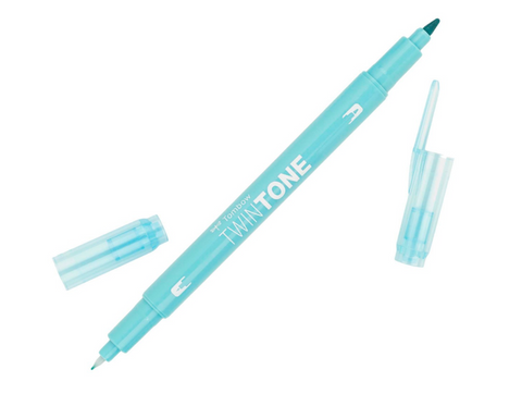 Tombow TwinTone Double-Sided Marker - Aqua