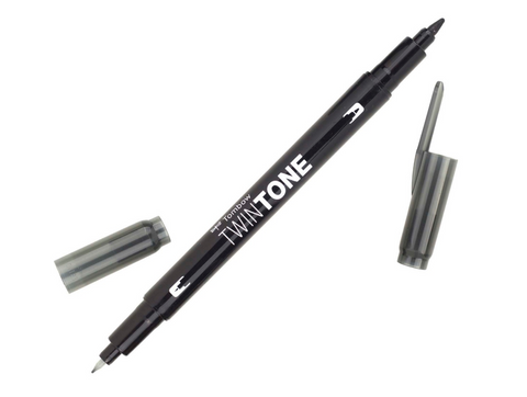 Tombow TwinTone Double-Sided Marker - Black