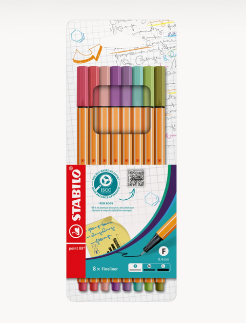 Stabilo Point 88 Fineliner Pack of 8