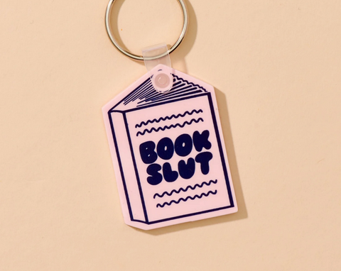 Book Slut Soft Plastic Keychain