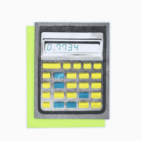 Calculator "01134" Greeting Card