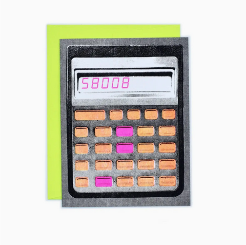 Calculator "58008" Greeting Card